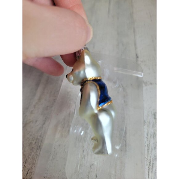 Hallmark little teddy bear blown glass ornament Xmas vintage - Picture 6 of 6